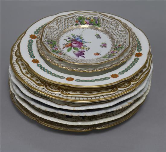 A collection of decorative plates,